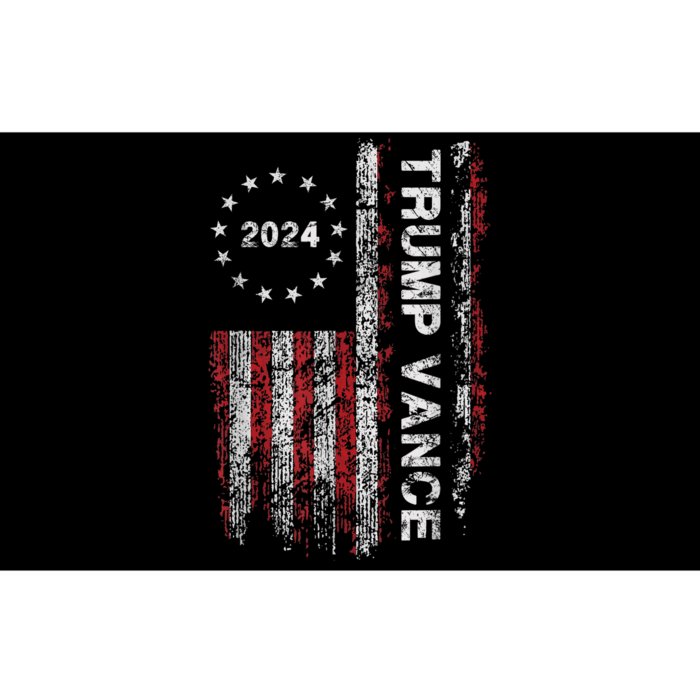 Trump Vance 2024 Us Flag Vintage Election President 2024 Bumper Sticker