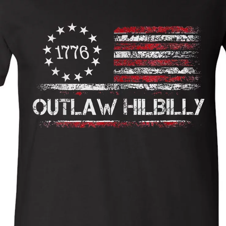 Trump Vance 2024 Donald Trump J.D. Vance Outlaw Hillbilly V-Neck T-Shirt