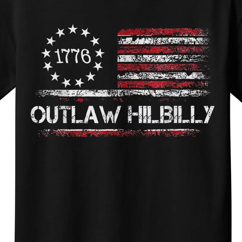 Trump Vance 2024 Donald Trump J.D. Vance Outlaw Hillbilly Kids T-Shirt