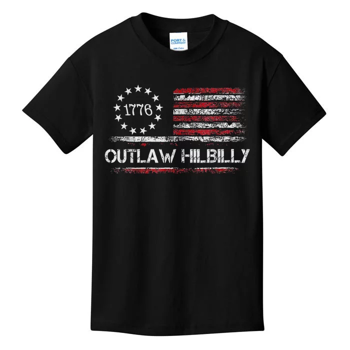 Trump Vance 2024 Donald Trump J.D. Vance Outlaw Hillbilly Kids T-Shirt