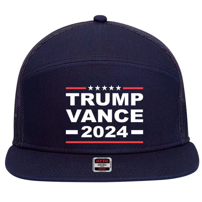 Trump Vance 2024 For President Vp Usa Election Patriotic Cool Gift 7 Panel Mesh Trucker Snapback Hat