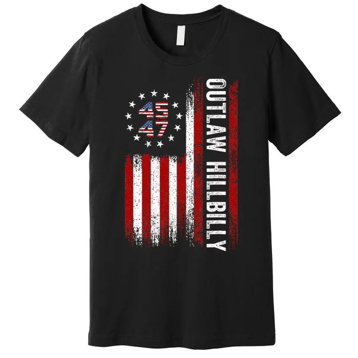 Trump Vance 2024 Donald Trump J.D. Vance Outlaw Hillbilly Premium T-Shirt