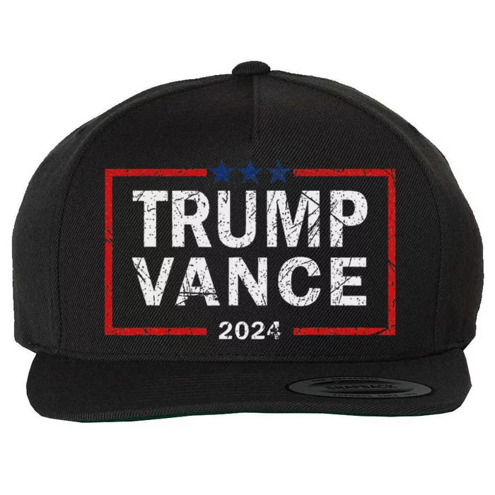 Trump Vance 2024 America Election Campaign Wool Snapback Cap