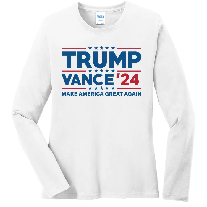 Trump Vance 2024 Make America Great Again Ladies Long Sleeve Shirt