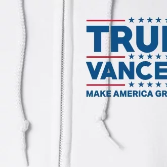 Trump Vance 2024 Make America Great Again Full Zip Hoodie