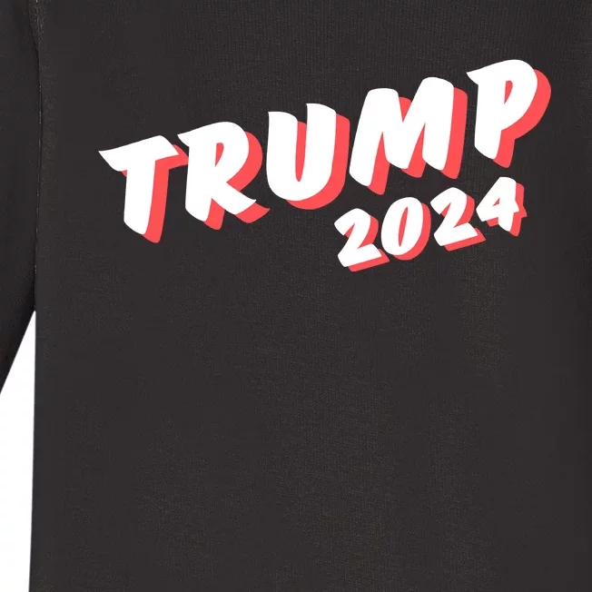 Trump Vance 2024 For President Baby Long Sleeve Bodysuit