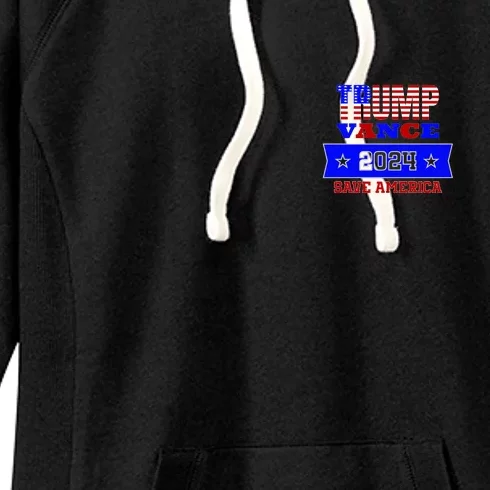 Trump Vance 2024 Front Pocket Print And Back Front & Back Women's Fleece Hoodie