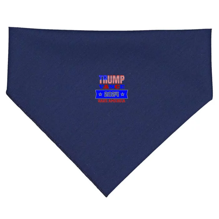 Trump Vance 2024 Front Pocket Print And Back Front & Back USA-Made Doggie Bandana