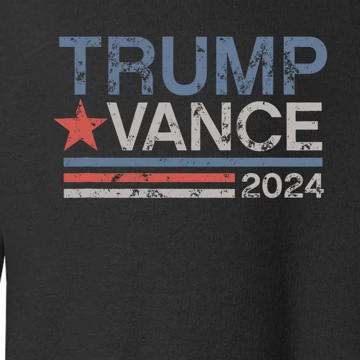 Trump Vance 2024 Retro Stripe Trump Jd Vance Toddler Sweatshirt