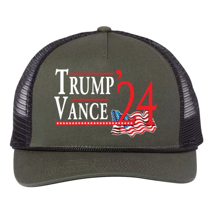 Trump Vance 2024 President Trump Supporter Retro Rope Trucker Hat Cap