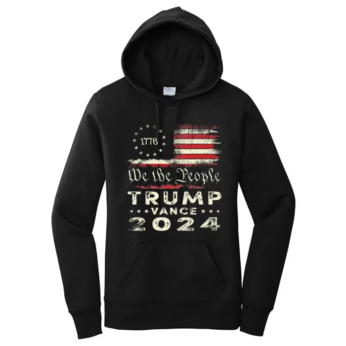 Trump Vance 2024 President Trump Supporter Re Election Women's Pullover Hoodie