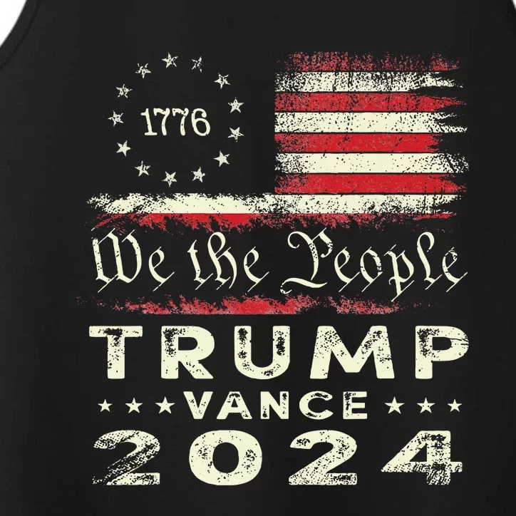 Trump Vance 2024 President Trump Supporter Re Election Performance Tank