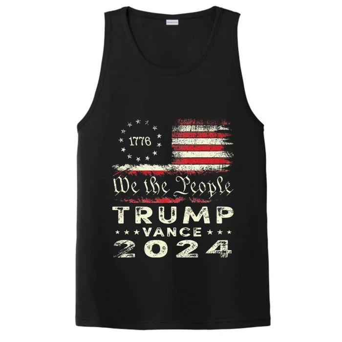 Trump Vance 2024 President Trump Supporter Re Election Performance Tank