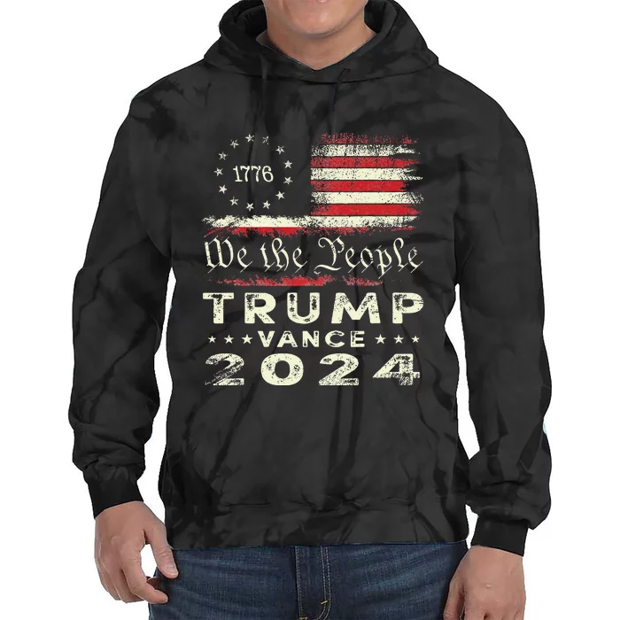 Trump Vance 2024 President Trump Supporter Re Election Tie Dye Hoodie