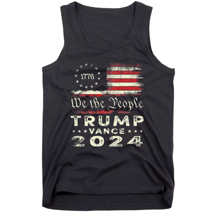 Trump Vance 2024 President Trump Supporter Re Election Tank Top