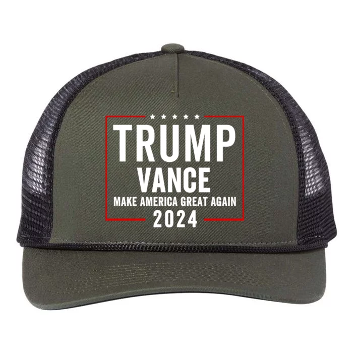 Trump Vance 2024 Presidential Election 2024 Retro Rope Trucker Hat Cap