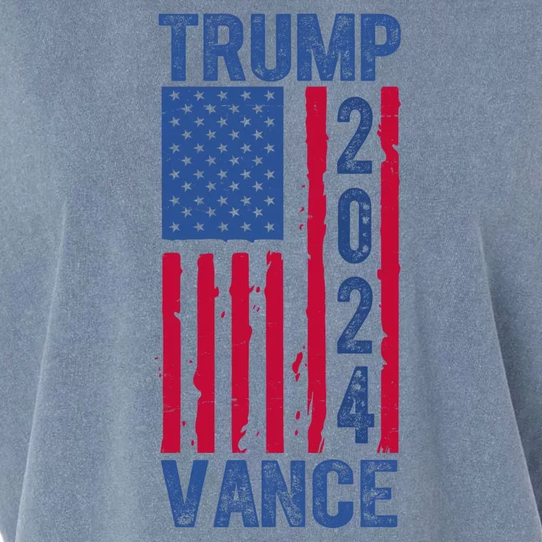 Trump Vance 2024 Us Flag Election Garment-Dyed Women's Muscle Tee