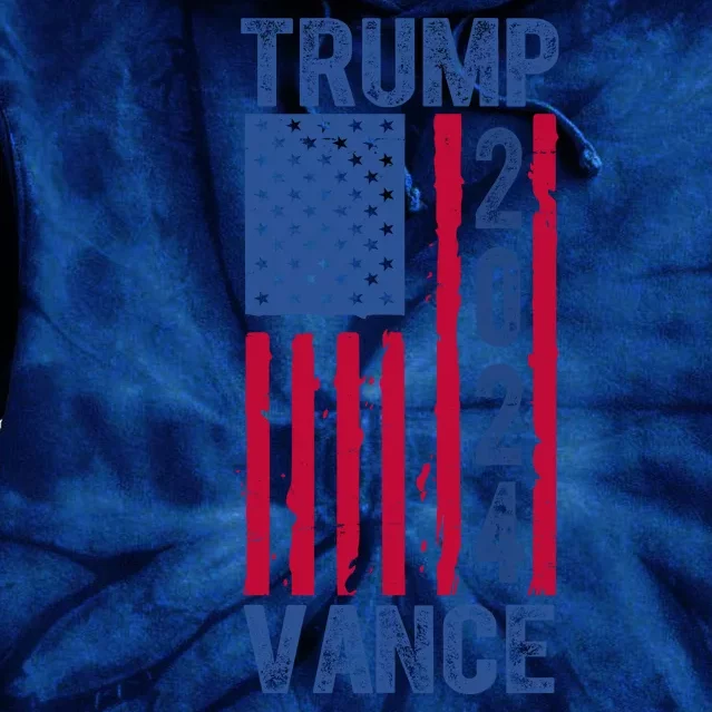 Trump Vance 2024 Us Flag Election Tie Dye Hoodie