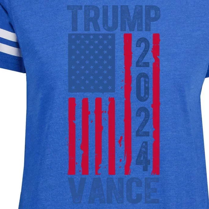 Trump Vance 2024 Us Flag Election Enza Ladies Jersey Football T-Shirt