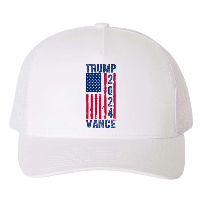 Trump Vance 2024 Us Flag Election Yupoong Adult 5-Panel Trucker Hat