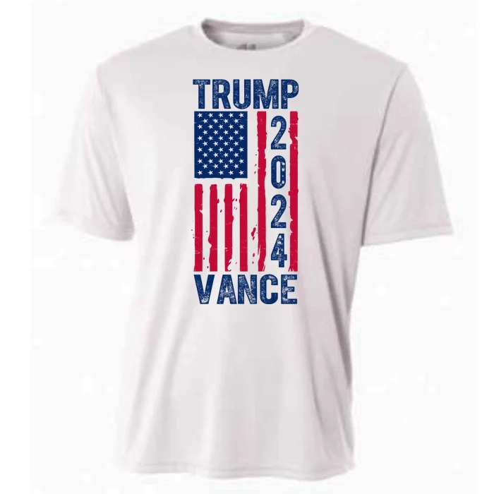 Trump Vance 2024 Us Flag Election Cooling Performance Crew T-Shirt