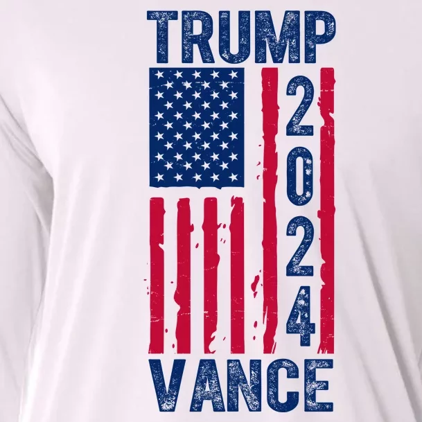 Trump Vance 2024 Us Flag Election Cooling Performance Long Sleeve Crew