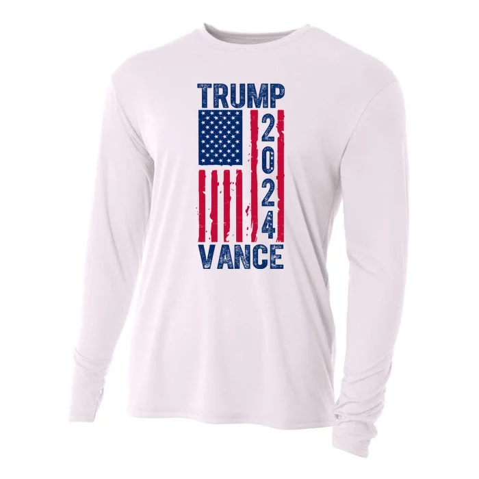 Trump Vance 2024 Us Flag Election Cooling Performance Long Sleeve Crew