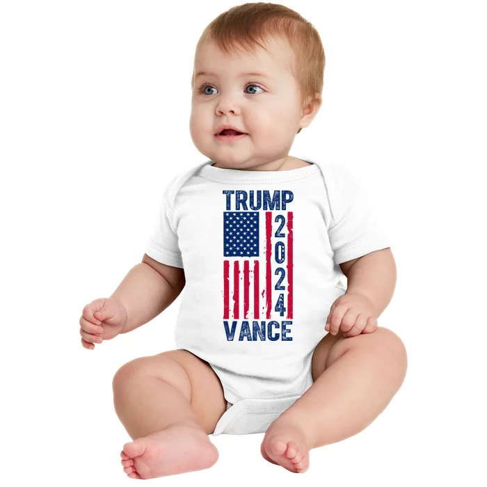 Trump Vance 2024 Us Flag Election Baby Bodysuit