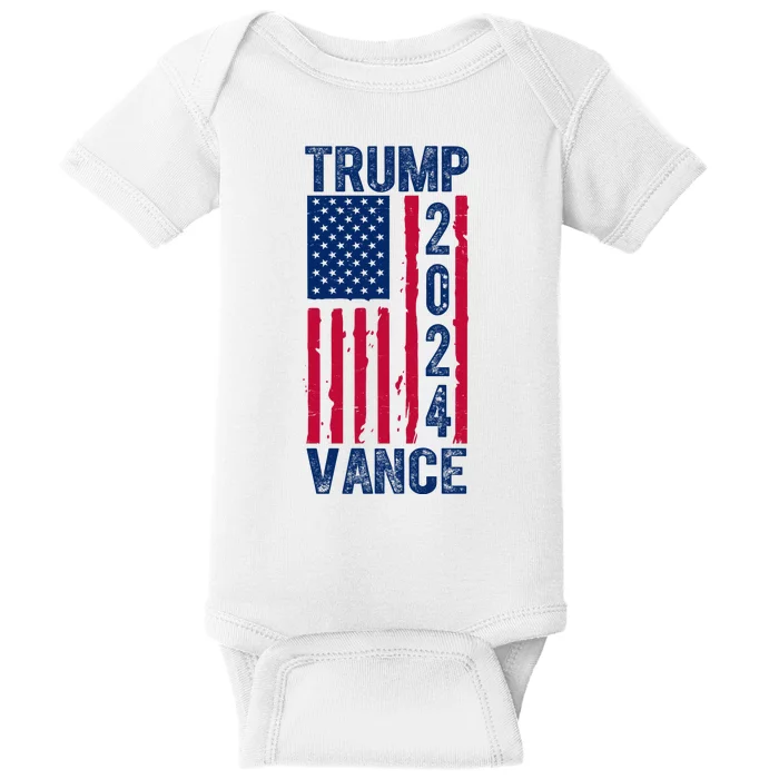 Trump Vance 2024 Us Flag Election Baby Bodysuit