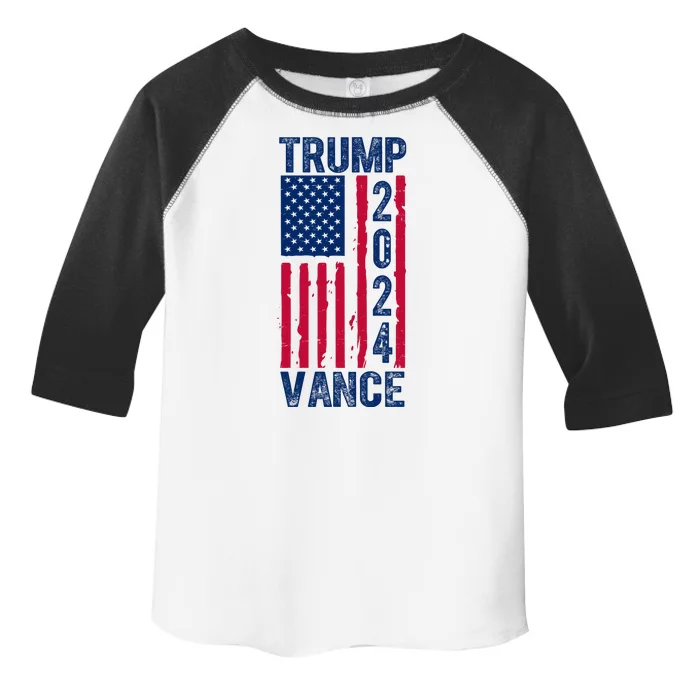 Trump Vance 2024 Us Flag Election Toddler Fine Jersey T-Shirt