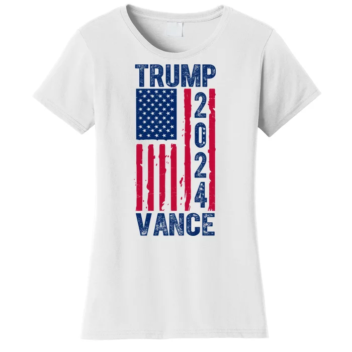 Trump Vance 2024 Us Flag Election Women's T-Shirt