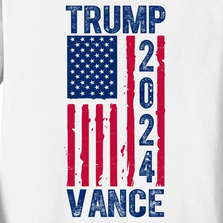 Trump Vance 2024 Us Flag Election Kids Long Sleeve Shirt