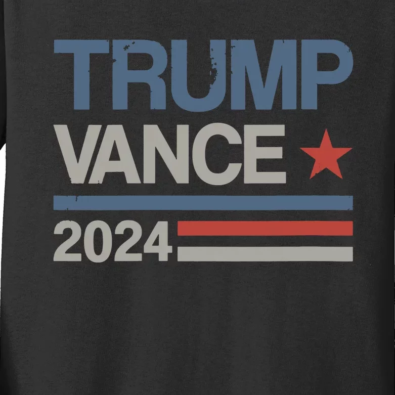 Trump Vance 2024 President Trump Supporter Reelection Kids Long Sleeve Shirt