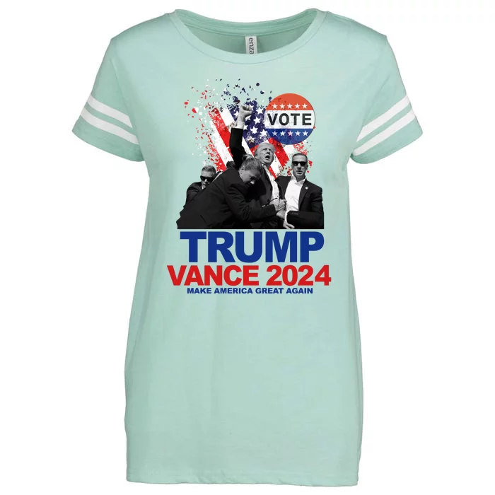 Trump Vance 2024 Make America Great Again Fight Election Enza Ladies Jersey Football T-Shirt