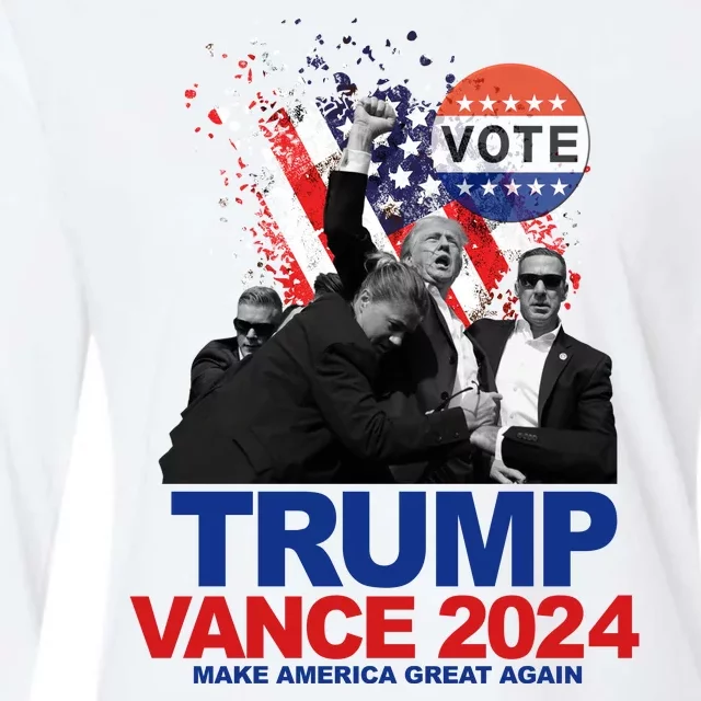 Trump Vance 2024 Make America Great Again Fight Election Womens Cotton Relaxed Long Sleeve T-Shirt