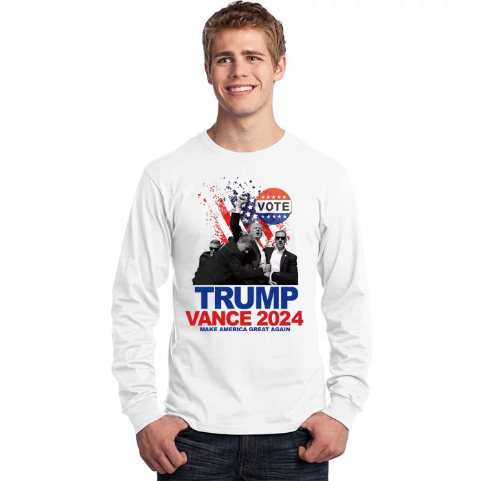 Trump Vance 2024 Make America Great Again Fight Election Tall Long Sleeve T-Shirt