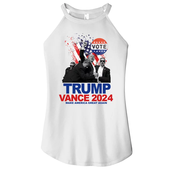 Trump Vance 2024 Make America Great Again Fight Election Women’s Perfect Tri Rocker Tank