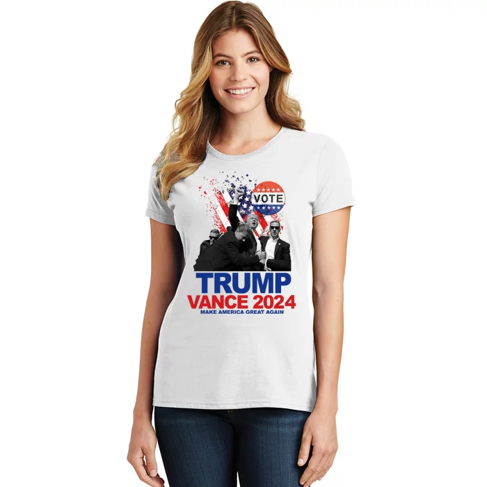 Trump Vance 2024 Make America Great Again Fight Election Women's T-Shirt