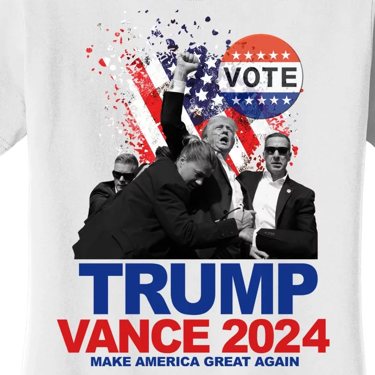 Trump Vance 2024 Make America Great Again Fight Election Women's T-Shirt