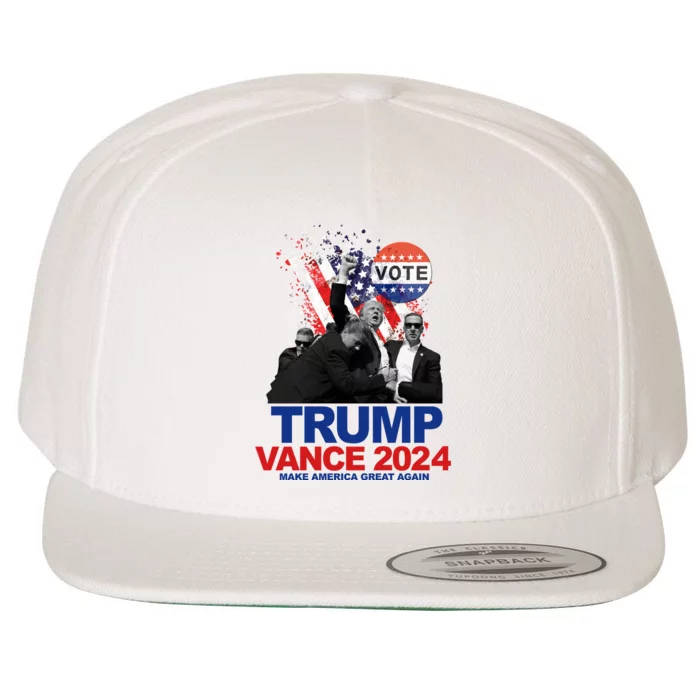 Trump Vance 2024 Make America Great Again Fight Election Wool Snapback Cap