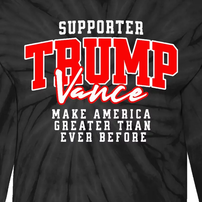 Trump Vance 2024 President Rally Premium Tie-Dye Long Sleeve Shirt