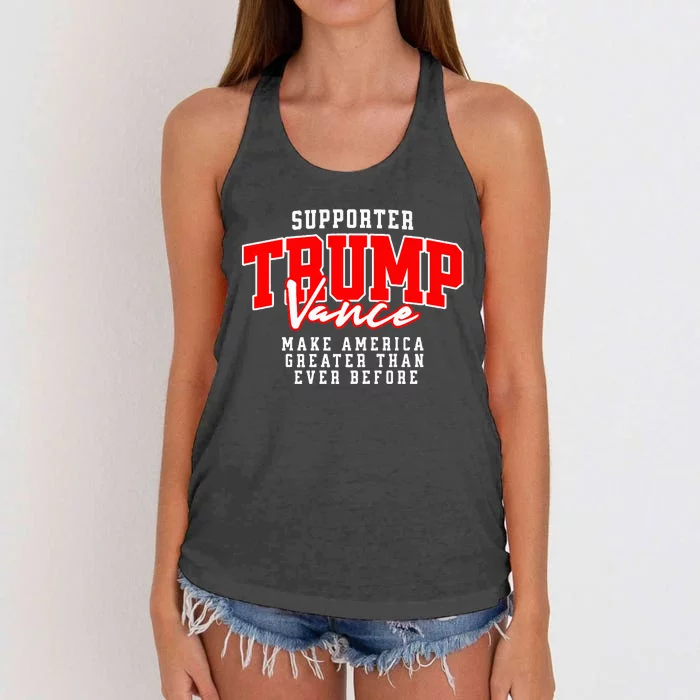 Trump Vance 2024 President Rally Premium Women's Knotted Racerback Tank