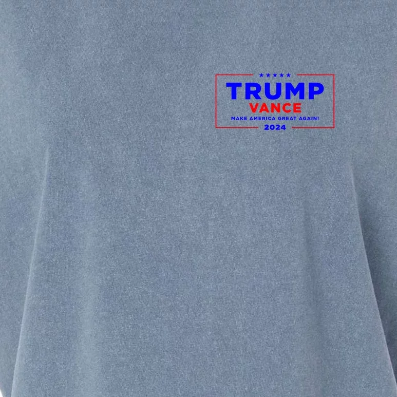 Trump Vance 2024 Front Pocket Print With Back Print Front & Back Garment-Dyed Women's Muscle Tee