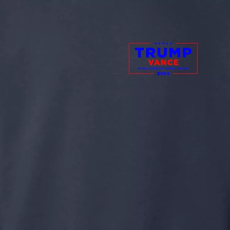 Trump Vance 2024 Front Pocket Print With Back Print Front & Back Toddler Hoodie