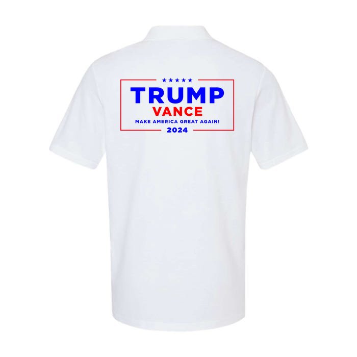 Trump Vance 2024 Front Pocket Print With Back Print Front & Back Softstyle Adult Sport Polo