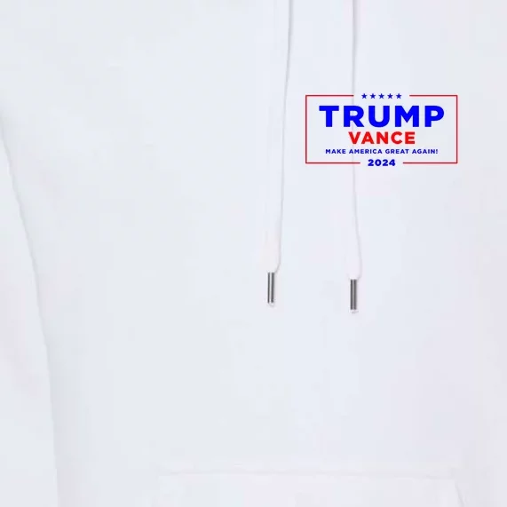 Trump Vance 2024 Front Pocket Print With Back Print Front & Back Premium Hoodie