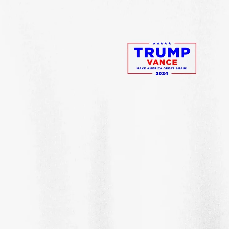 Trump Vance 2024 Front Pocket Print With Back Print Front & Back Toddler T-Shirt