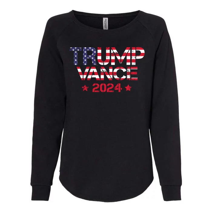 Trump Vance 2024 Vintage Patriotic Womens California Wash Sweatshirt