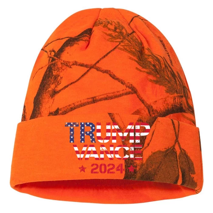 Trump Vance 2024 Vintage Patriotic Kati - 12in Camo Beanie