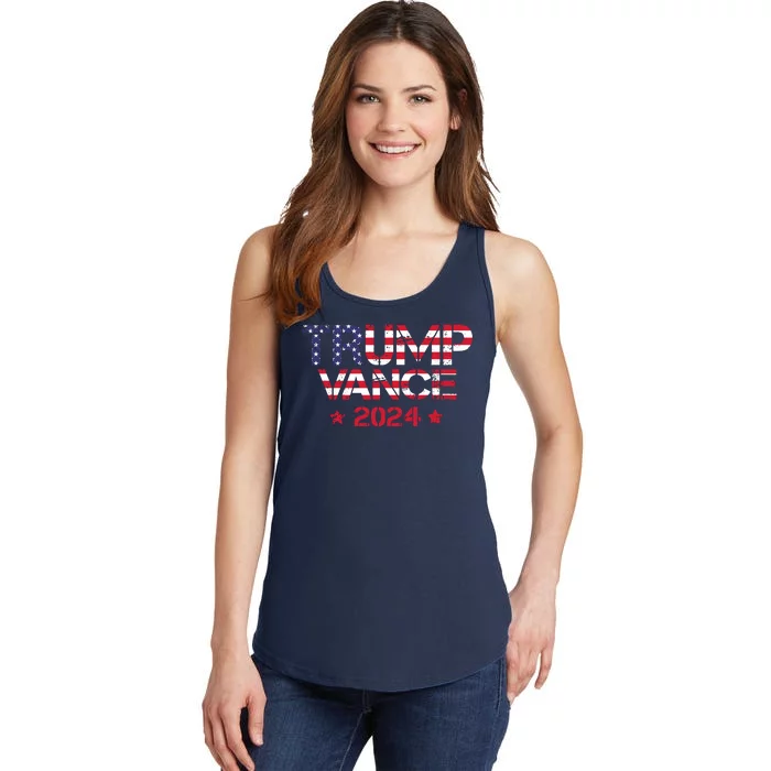 Trump Vance 2024 Vintage Patriotic Ladies Essential Tank